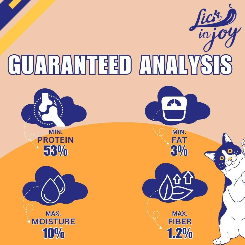 Lick in Joy Soft Cat Jerky All Life Stages Cat Treats, Shrimp, 35 g.