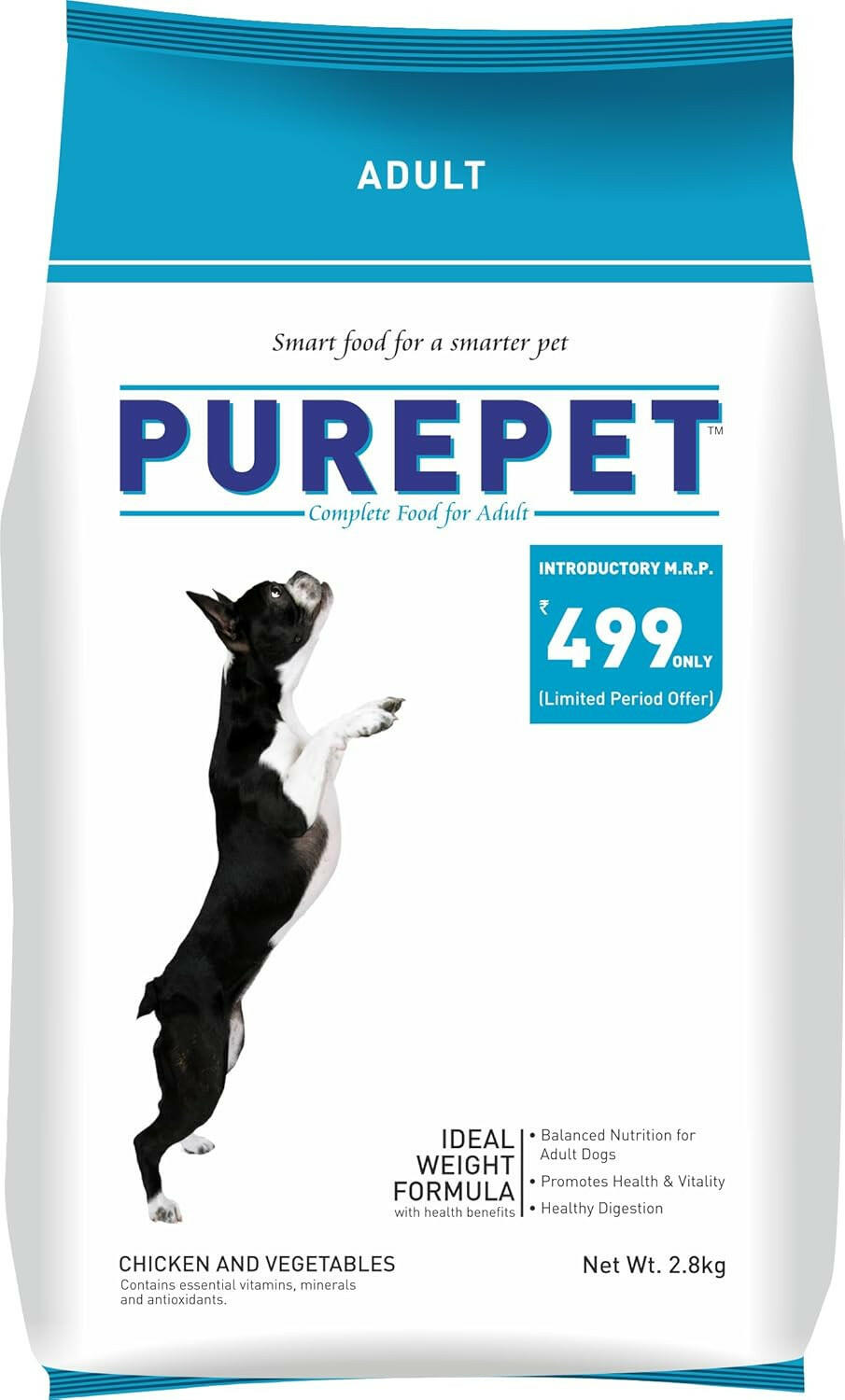 Purepet Chicken & Vegetable Adult Dry Dog Food.