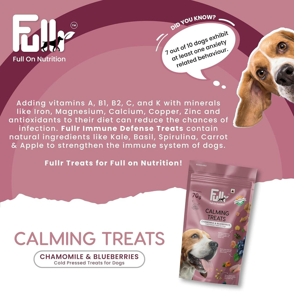 Fullr Calming Cold Pressed Dog Treats, 70g (Pack of 1).