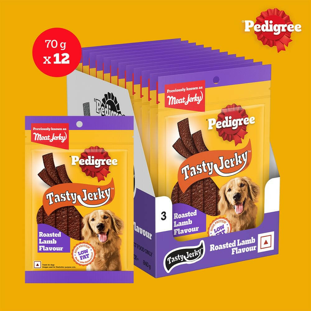 Pedigree Roasted Lamb Jerky Dog Treat – 70 g.