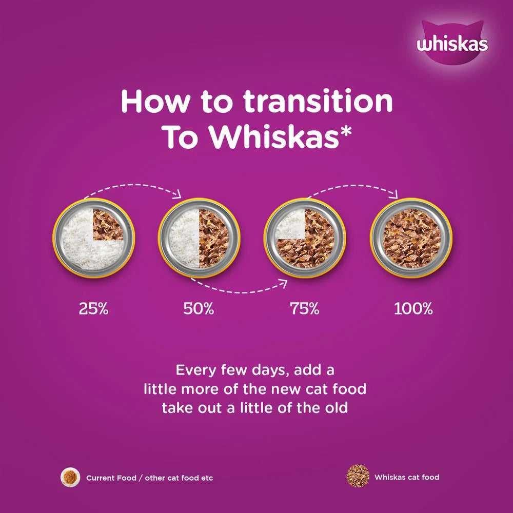 Whiskas Junior Kitten Wet Food, Chicken & Salmon in Jelly.