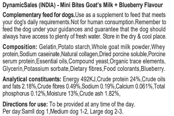 DynamicSales (India) Hypoallergenic Dog Treats – Healthy Skin & Coat Mini Bites, Blueberry Flavour.
