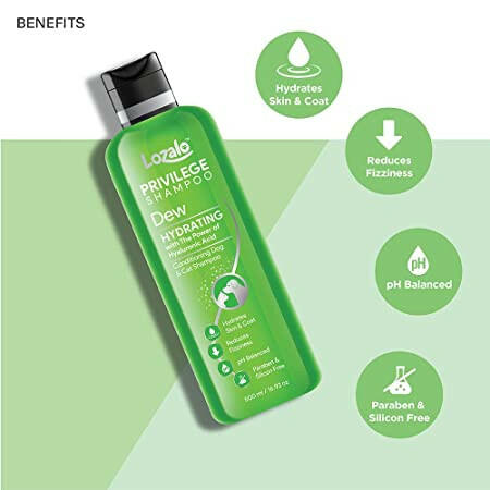 Lozalo Privilege Dew Hydrating Dog & Cat Shampoo with Conditioner — Moisturizing & Gentle Formula.