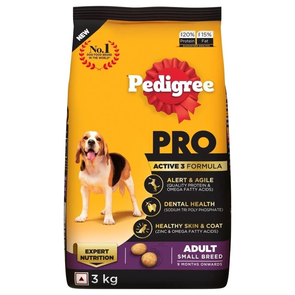 Pedigree PRO Adult Small Breed Dog Food.