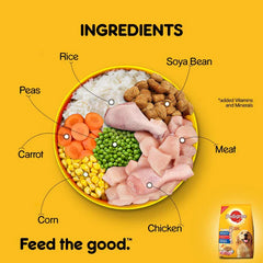 Pedigree Adult Chicken & Vegetables Dry Dog Food.