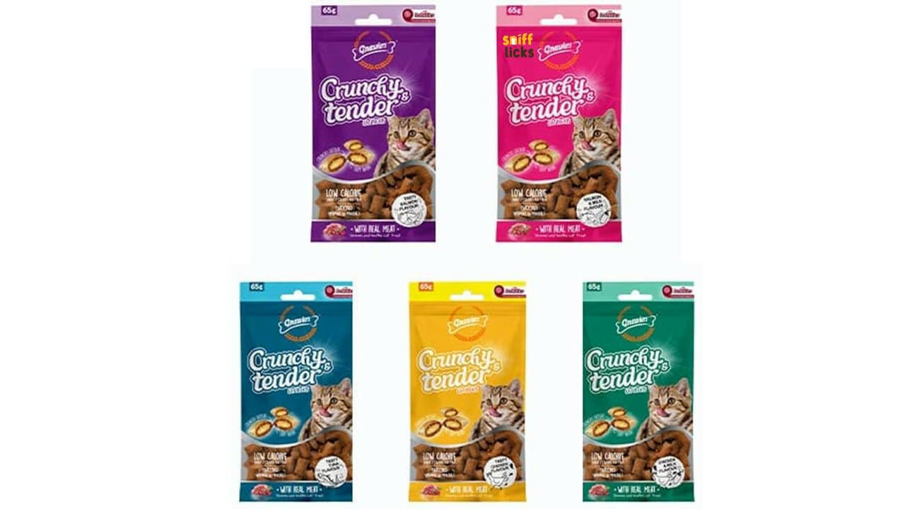 Gnawlers Crunchy & Tender Cat Treats 65g - Tasty Chicken & Milk Flavour.