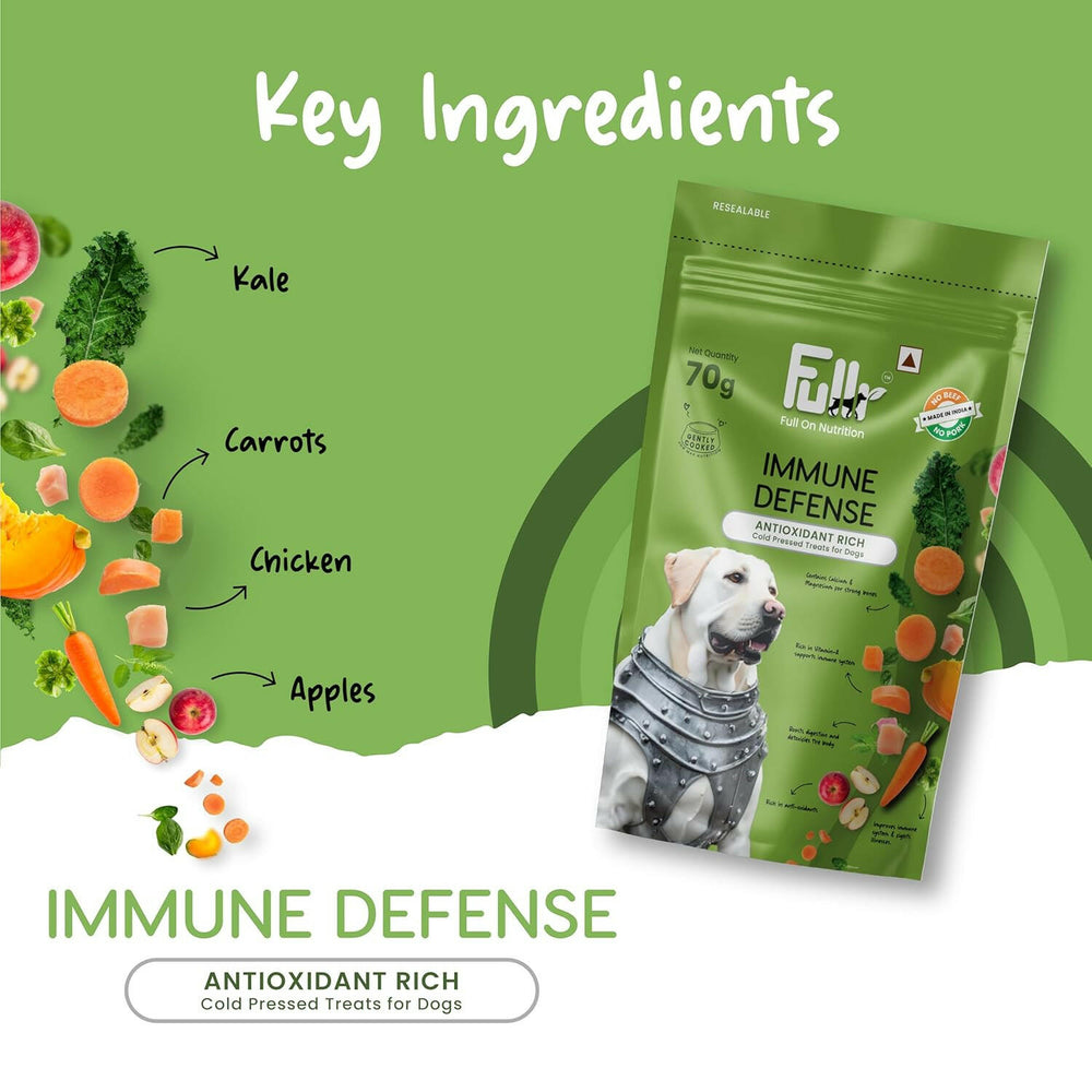 Fullr Immune Cold Pressed Dog Treats, 70g (Pack of 1).