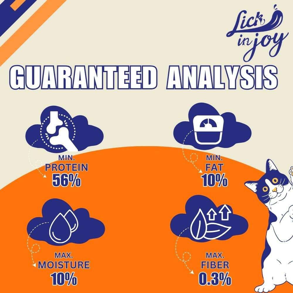 Lick in Joy Soft Cat Jerky All Life Stages Cat Treats, Chicken and Crab, 35 g.