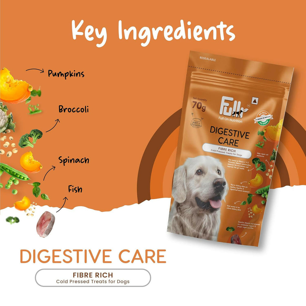 Fullr Digestive Cold Pressed Dog Treats, 70g (Pack of 1).