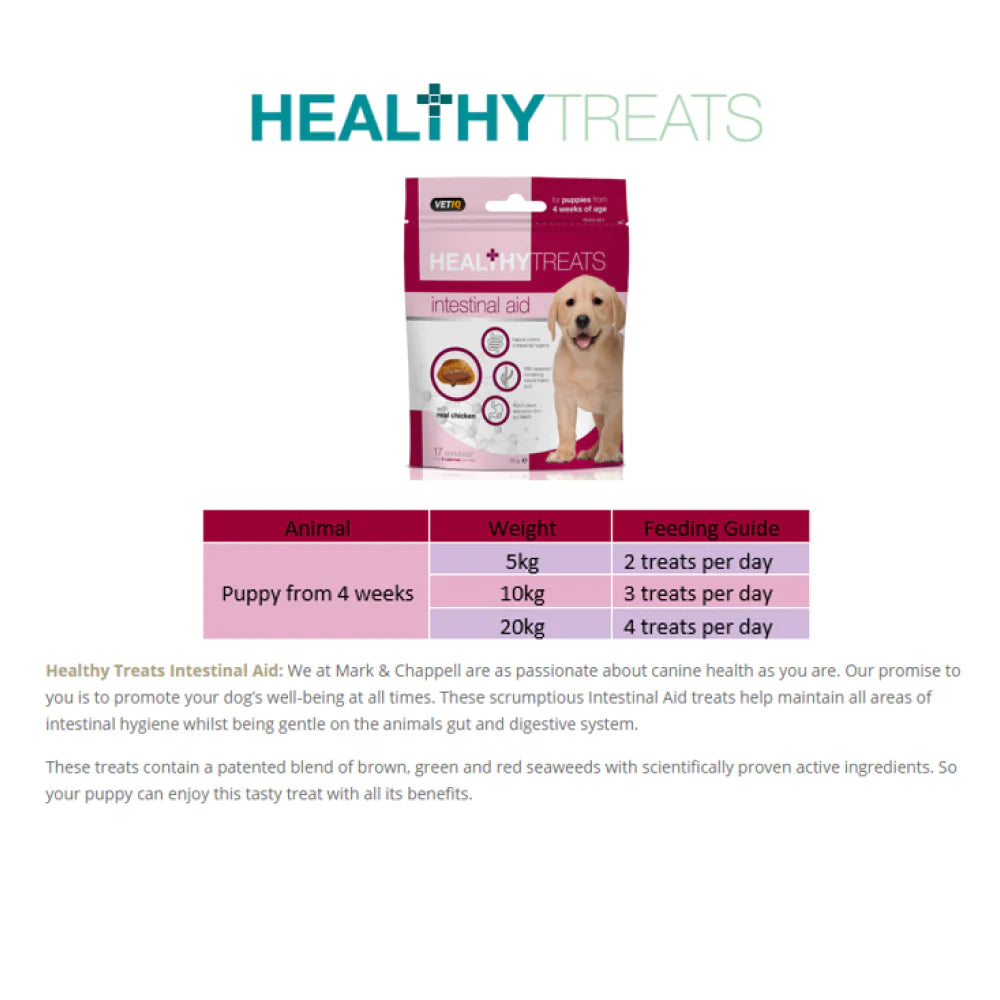 Mark and Chappell Healthy Intestinal Aid Puppy Treats.