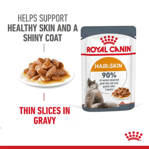 Royal Canin Hair & Skin Wet Cat Food.