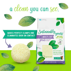 Sustainably Yours Multi Cat Plus Unscented Cat Litter.