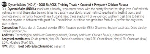 DynamicSales (India) Dog Training Treats Coconut & Chicken.