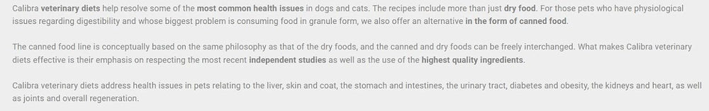 Calibra Gastrointestinal & Pancreas Dry Dog Food.