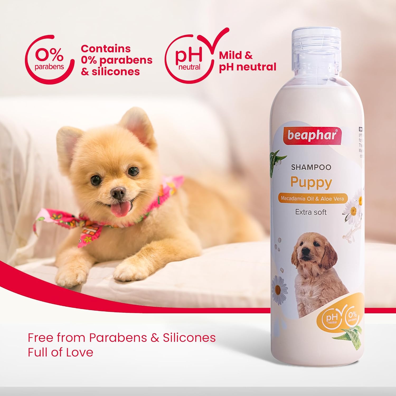 Beaphar Macadamia Oil Shampoo for Puppies – 250 ml.