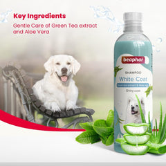 Beaphar White Coat Dog Shampoo – 250ml.