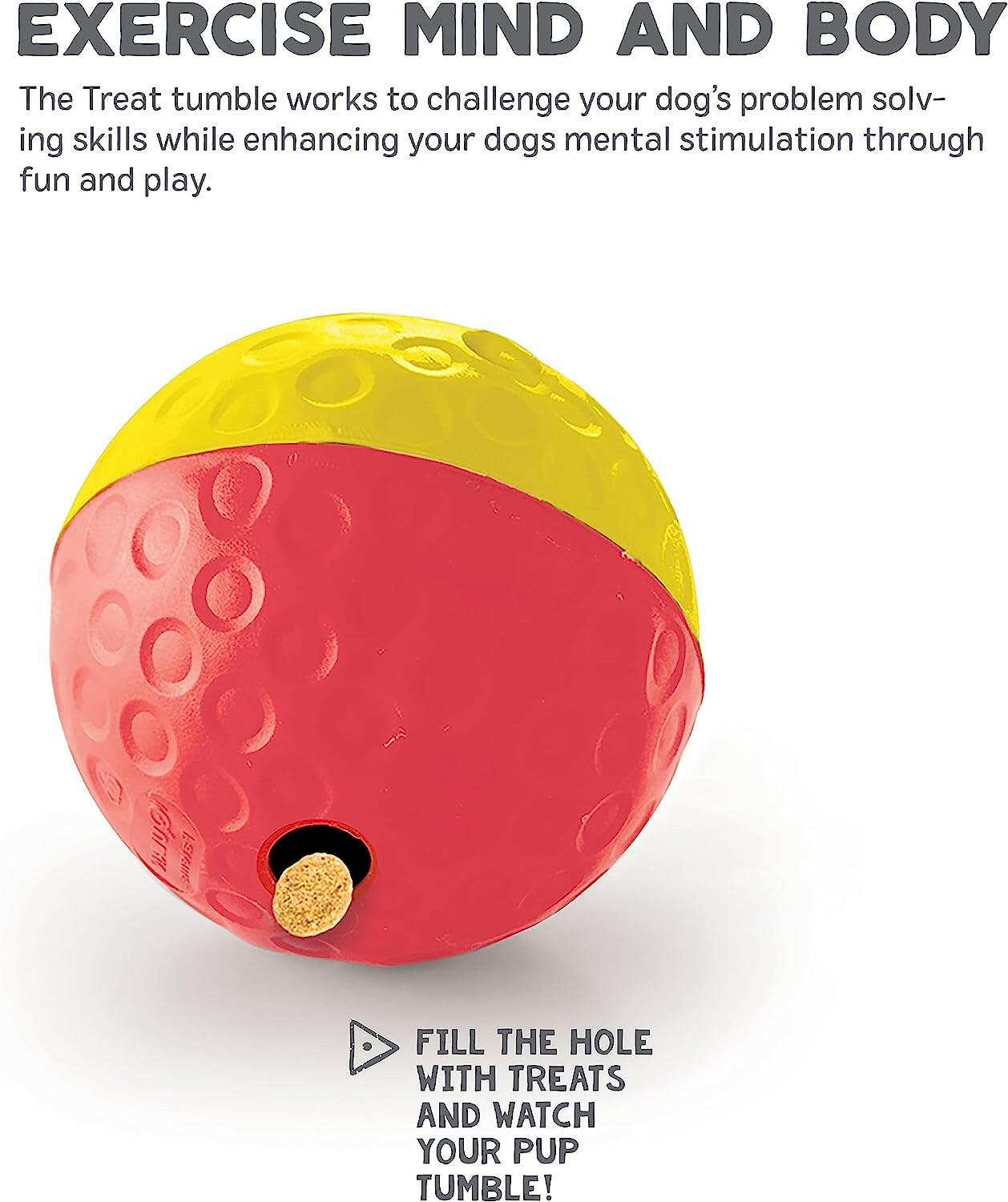 Outward Hound Nina Ottosson Treat Tumble Red Interactive Treat-Dispensing Puzzle Dog Toy, Large.
