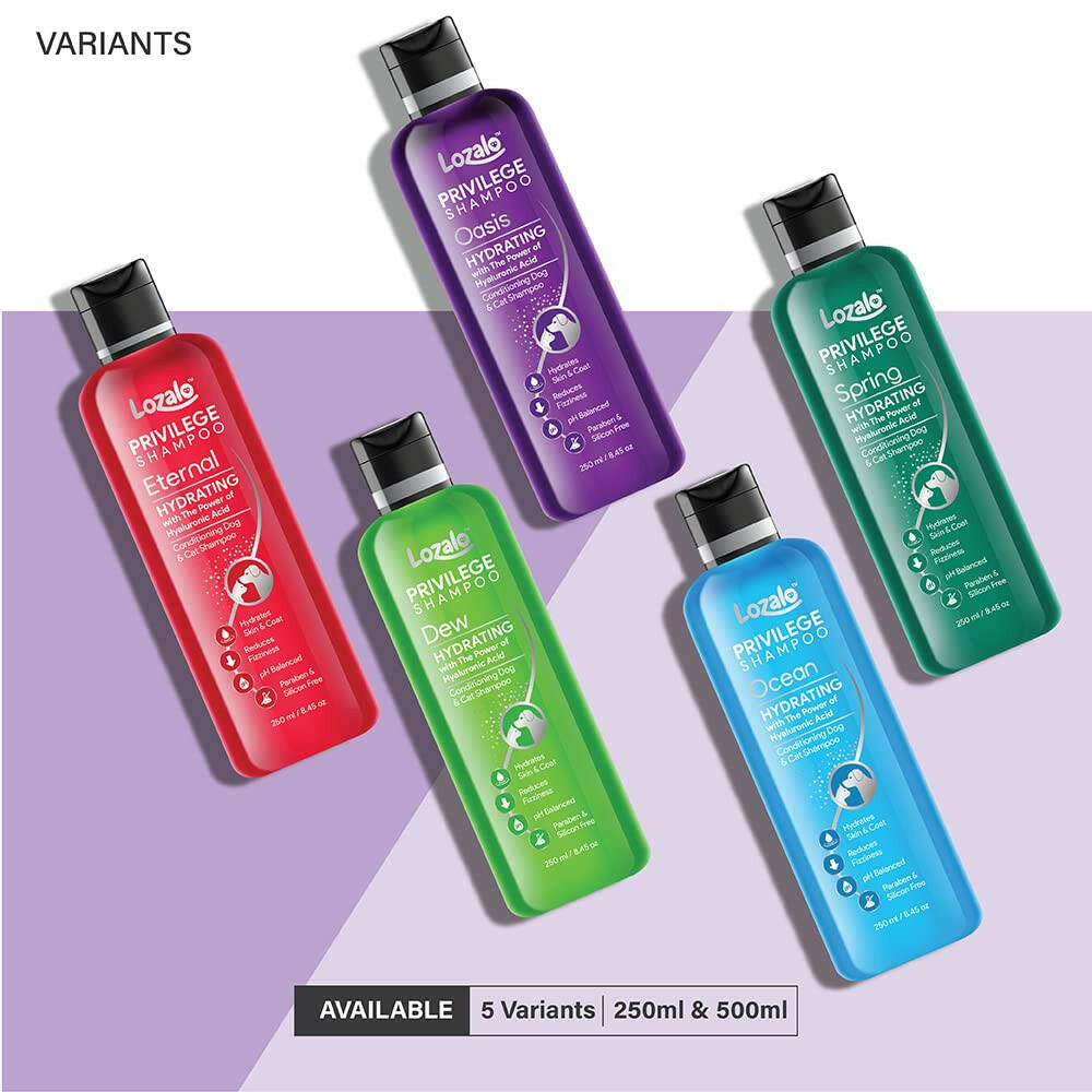 Lozalo Privilage Pet Shampoo Oasis Shampoo with Hyaluronic Acid Eternal for Cats & Dogs,.