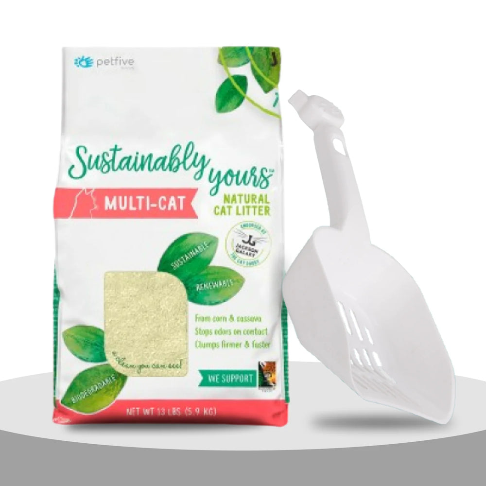 Sustainably Yours Multi Cat Unscented Cat Litter.