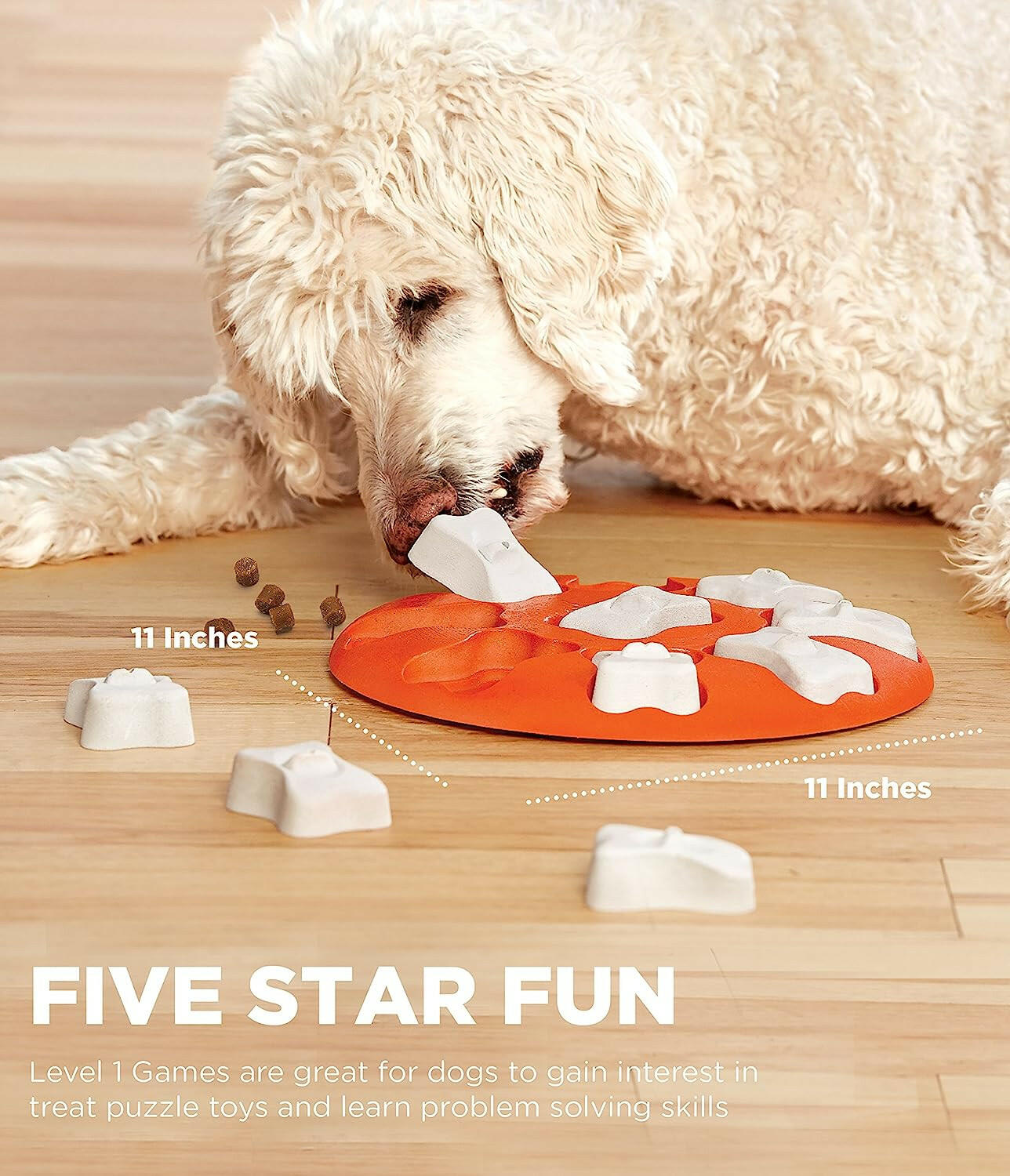 Outward Hound Nina Ottosson Dog Smart Orange Interactive Treat Puzzle Dog Toy.