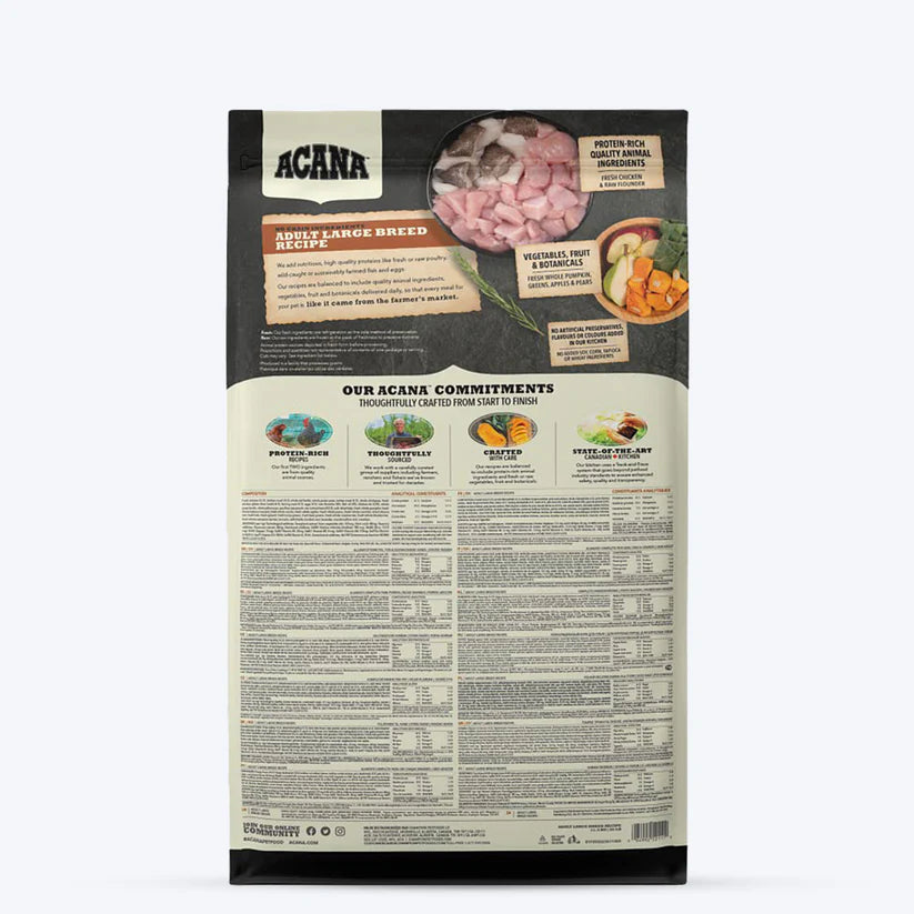 Acana Large Breed Adult Dry Dog Food.