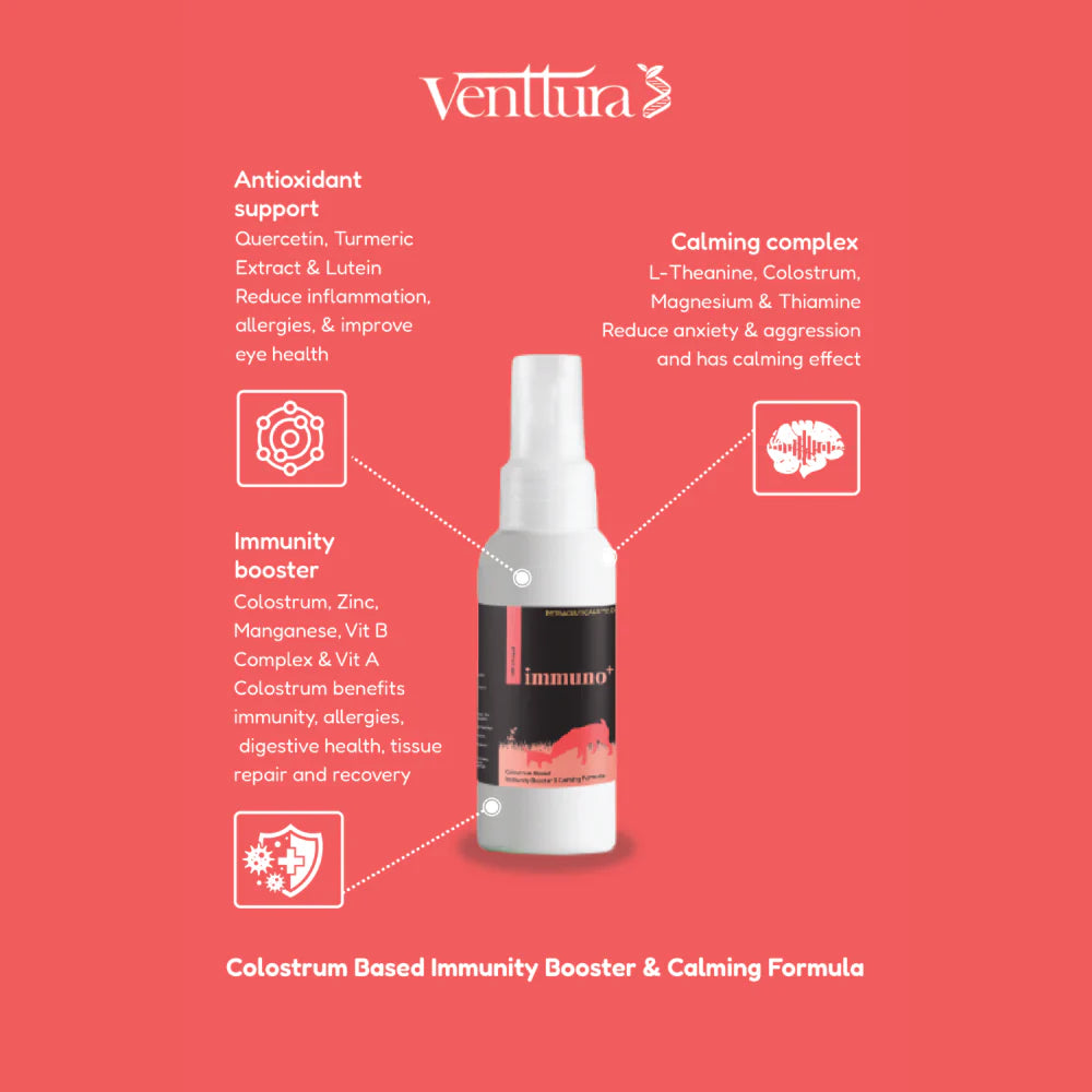 Venttura Immuno Plus Immunity Booster Spray for Dogs – 100ml.