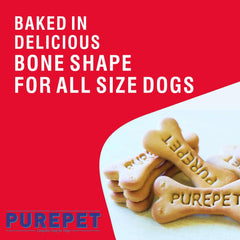 PUREPET Dog Biscuit Treats – Real Chicken Flavour for All Life Stages.