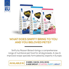 Sniffy Gluten Free Chicken & Egg Starter Dog Dry Food.