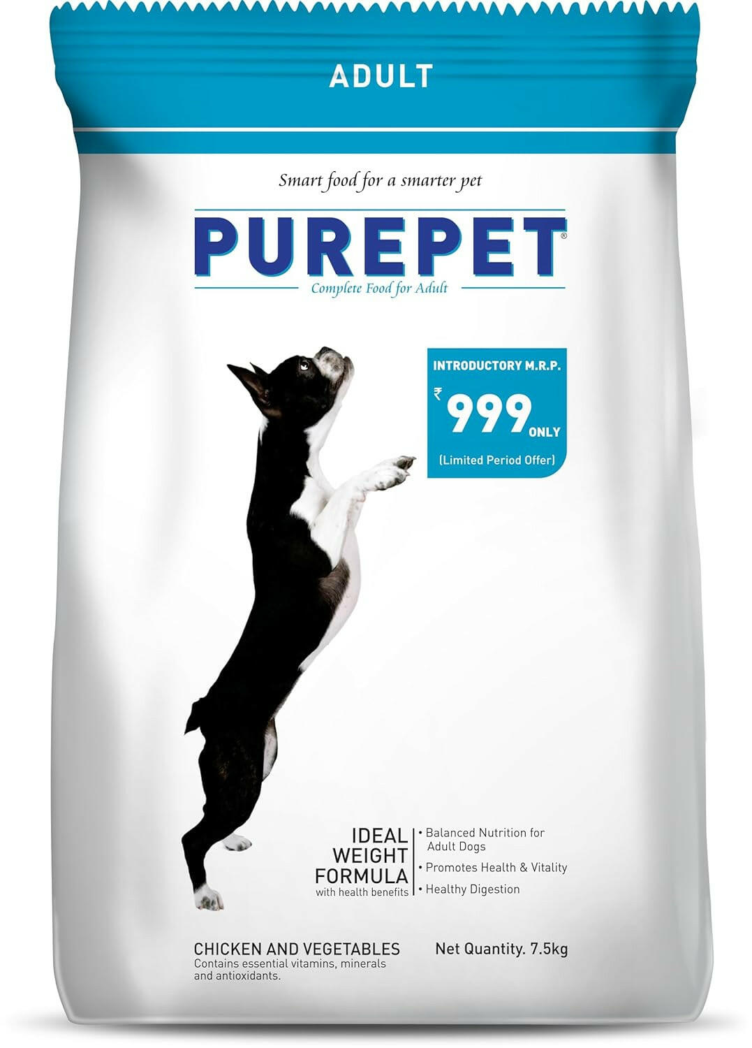Purepet Chicken & Vegetable Adult Dry Dog Food.