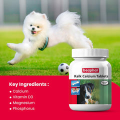 Beaphar Kalk Supplement for Dogs - Calcium Support.