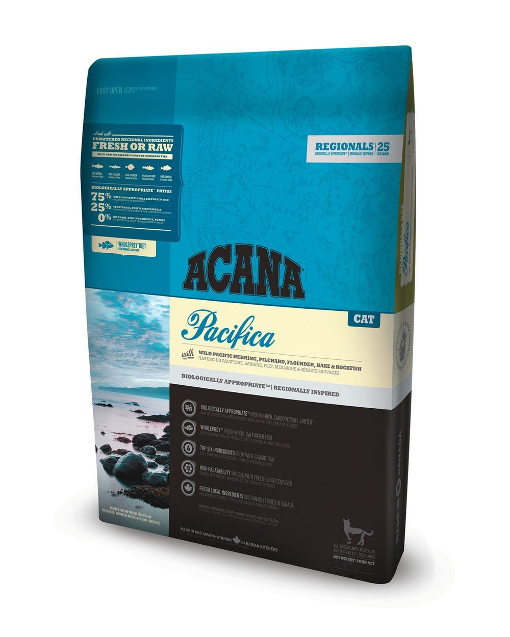 Acana Pacifica Cat Dry Food – Fish-Based Formula for Cats.