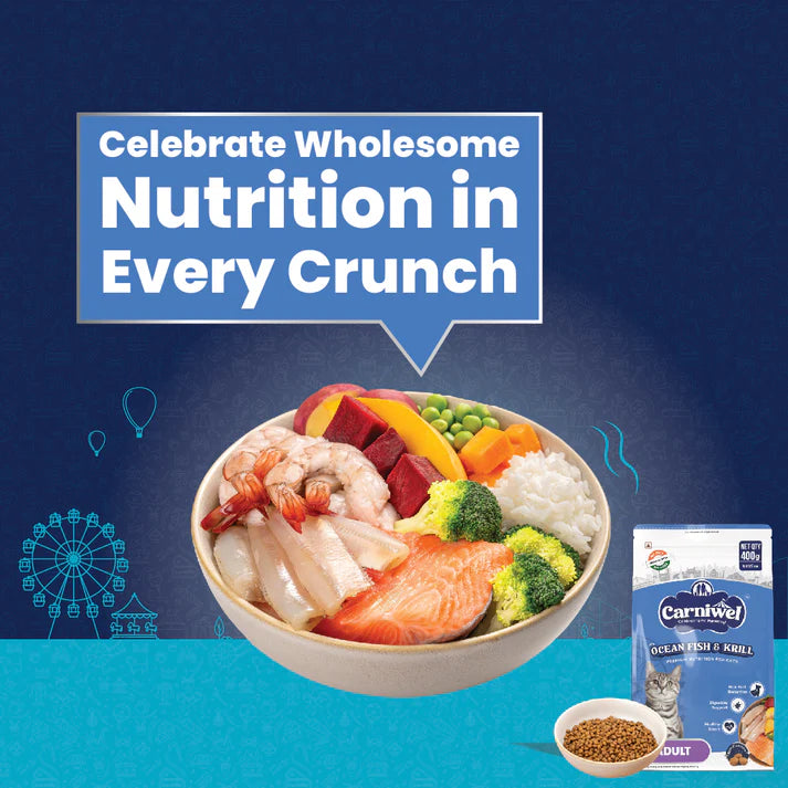Carniwel with Ocean Fish & Krill, Dry Cat Food, Adult.
