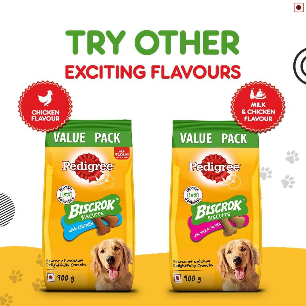 Pedigree Biscrok Dog Biscuit, Lamb Flavour – 500g.