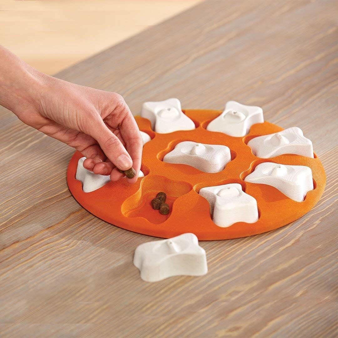 Outward Hound Nina Ottosson Dog Smart Orange Interactive Treat Puzzle Dog Toy.