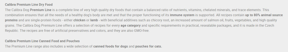 Calibra Adult Large Breed Premium Line Dog Food.