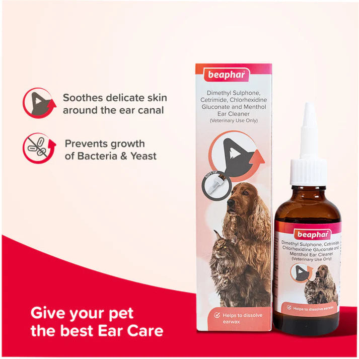 Beaphar Ear Cleaner for Dogs and Cats.
