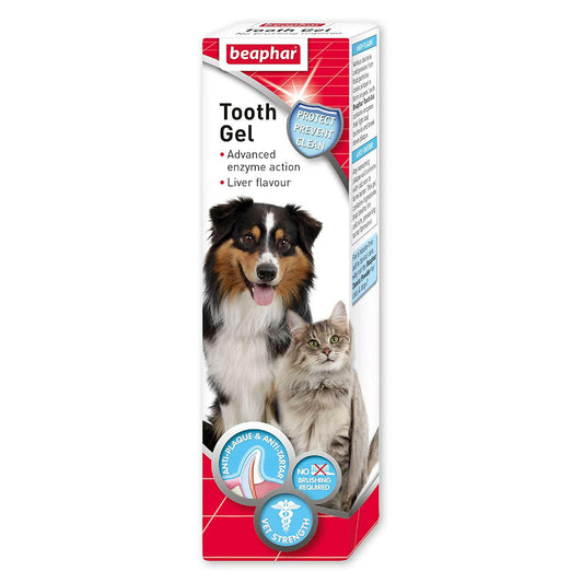 Beaphar Tooth Gel for Dogs and Cats - Oral Care for Pets.