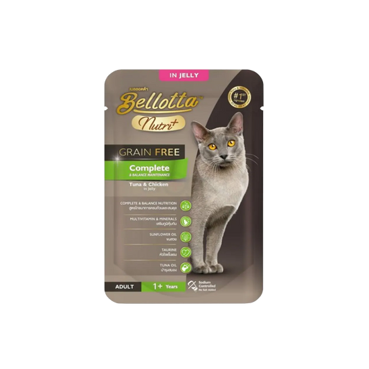 Bellotta Nutri+ Pouch Complete Tuna Chicken Grain Free.