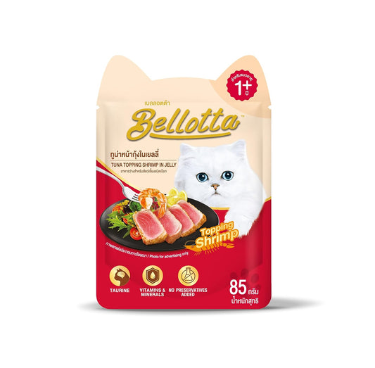 Bellotta Tuna Topping Shrimp in Jelly Cat Wet Food.