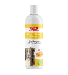 Bio Pet Natural Honey Extract Shampoo, 250ml, gentle clean for soft dog fur.