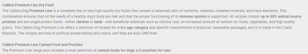 Calibra Junior Large Breed Dog Food.