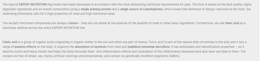 Calibra Sensitive Salmon Hypoallergenic Dog Food Expert Nutrition.