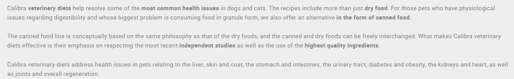 Calibra Struvite Wet Cat Food.
