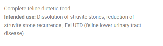 Calibra Struvite Wet Cat Food.