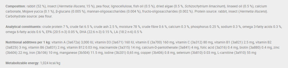 Calibra Hypoallergenic Wet Dog Food.