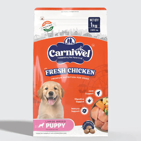Carniwel with Fresh Chicken, Dry Dog Food for Large Dog, Puppy.