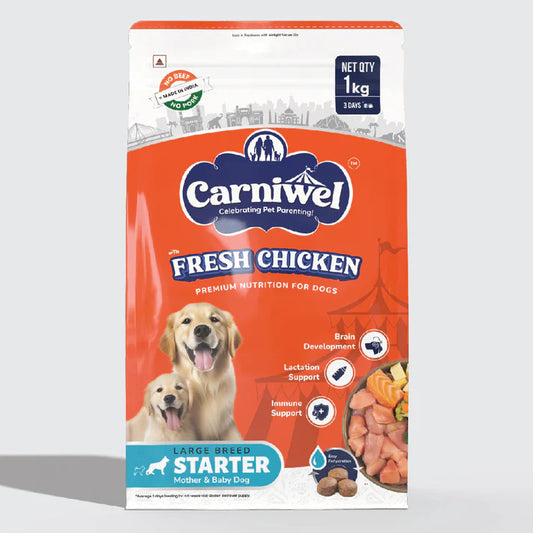 Carniwel with Fresh Chicken, Dry Dog Food for Large Dog, Starter.