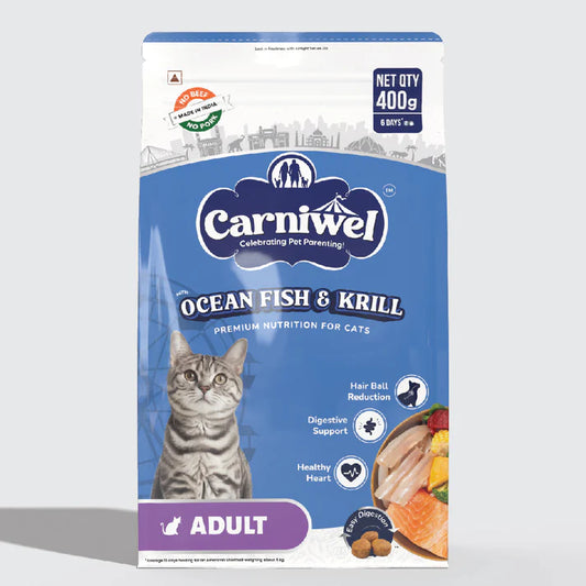 Carniwel with Ocean Fish & Krill, Dry Cat Food, Adult.