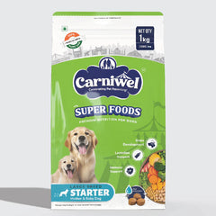 Carniwel Starter Dry Dog Food for Large Breeds, Vegeterian.