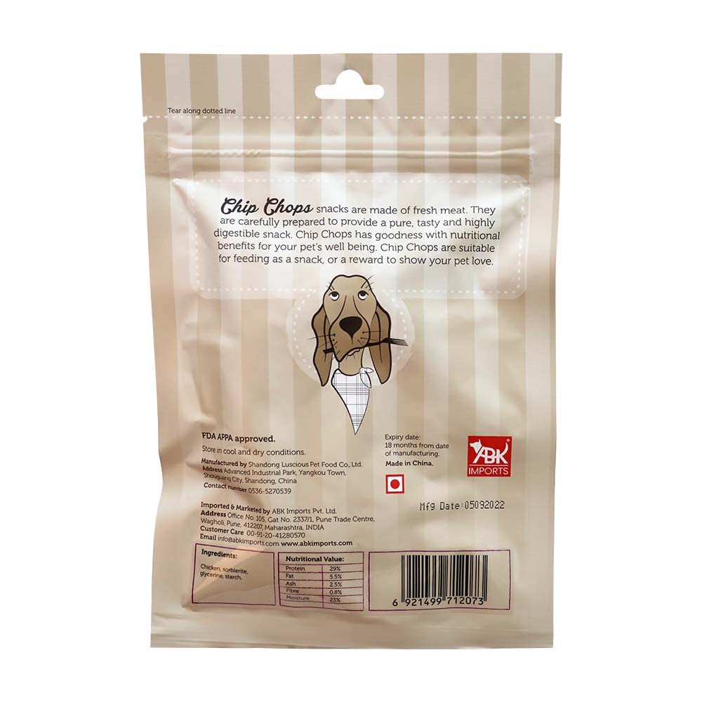 Chip Chops Diced Chicken Dog Treats.